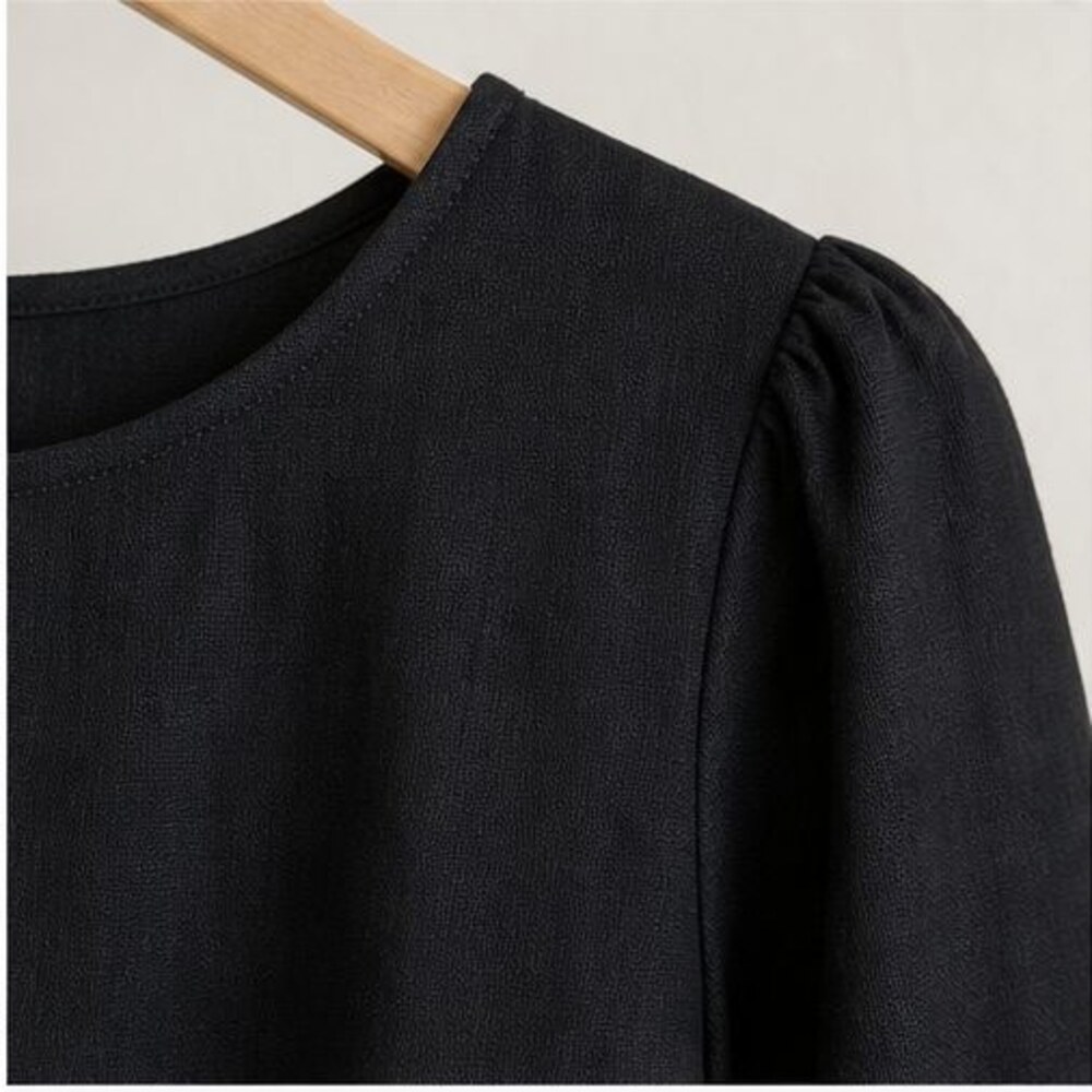 Black Ruffle Blouse - Picture 4 of 6